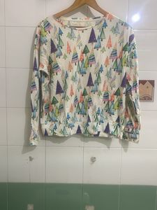 Whimsical Tree Print Long Sleeve T-Shirt
