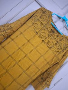 💥Mustard Yellow Printed Kurta