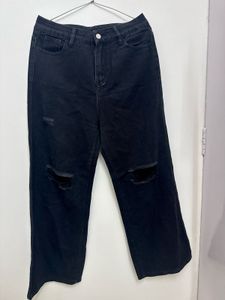 Ripped Wide Leg Jeans