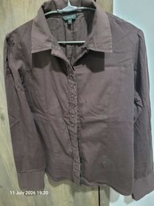Classic Brown Button-Up Shirt