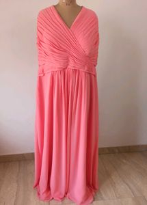 Elegant Pink Ruched Maxi Dress
