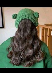 Cute Knit Frog Hat