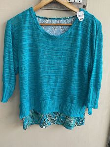 Chic Blue Layered Top