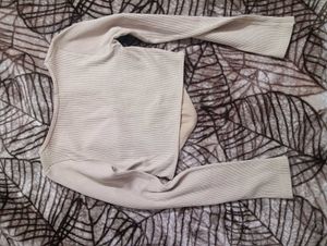 Trendy Ribbed Long Sleeve Top