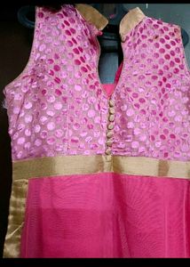 Pink Party wear Suit Set with dupatta in L 40