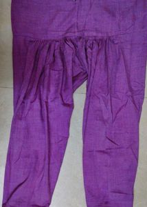 Purple Embroidered Kurta Set