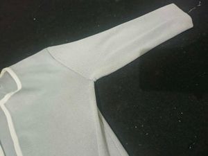 Elegant Grey Jacket with White Trim
