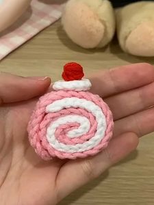 Handmade Crocheted Swiss Roll Charm