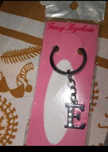 Fancy Alphabet 'E' Keychain