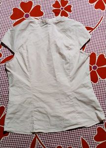 Pink Button-Up Cap Sleeve Top