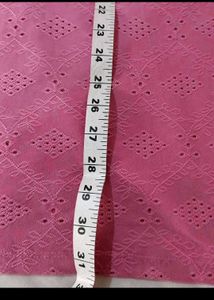 Pink Eyelet Flutter Sleeve Top