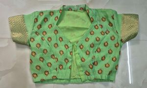 Green Printed Blouse
