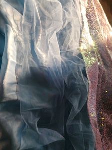 Sparkly Blue Dress with Flowers