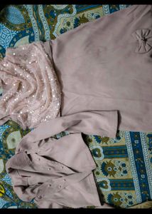 Party wear middy dress with jacket for 6-8 years