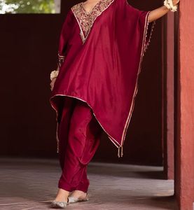Afghanii cord set Elegant Purple Kurta and salwar