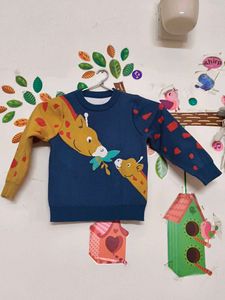Kookie Kids Brand  Premium Giraffe Graphic Crewnec