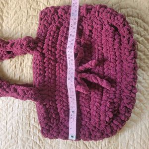 Plush Purple Crochet Handbag