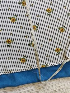 Striped Floral A-Line Dress
