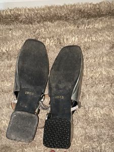 Silver Metallic Ballet Flats
