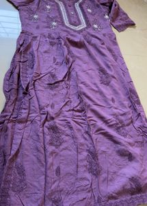 Beautiful Embroidered Purple Kurta