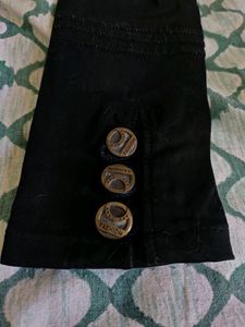 Button Details  Black Jeans