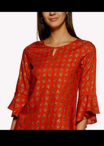 Global desi Rustic red Peplum Top