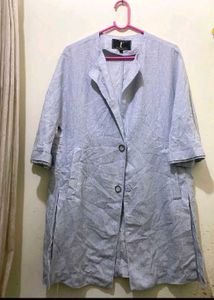 Light Blue Button-Up Coat type top