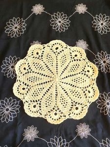 Handmade Yellow Crochet Doily