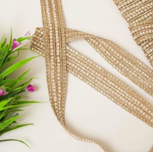 Embellished Dupatta Trim with Pearls