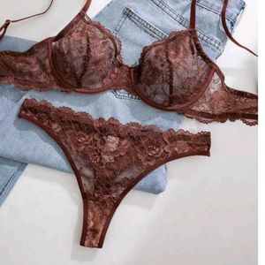 Lace Bralette &amp; Thong Set