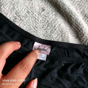 I. Black Lace Trim Sleep Shorts
