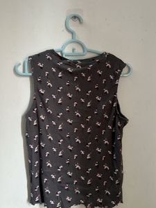 Grey Floral Tank Top with "Life is a Journey"