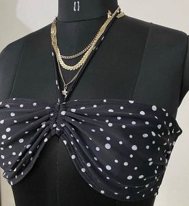 Polka Dot Twist Front Top
