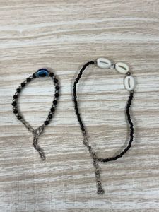 Beautiful pearl beads and evil eye bracelets