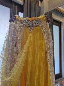 Elegant Yellow Embellished Gown