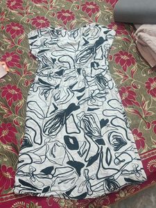 Abstract Print Button-Down Dress