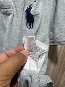 Ralph Lauren Polo Embroidered Big Pony Grey TShirt