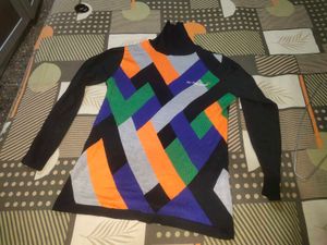 Multi Colour Sweater Turtle Neck Korean
