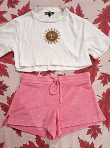 Crop Top And Shorts Combo