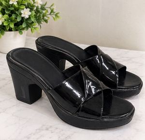 Chic Black Patent Platform Heels