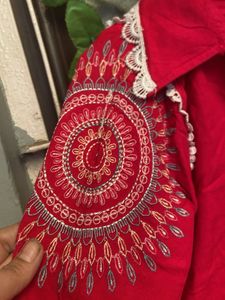 Vibrant Red Kurta Set bust 40 length 31.5 pant len