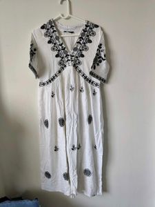 Embroidered White one piece
