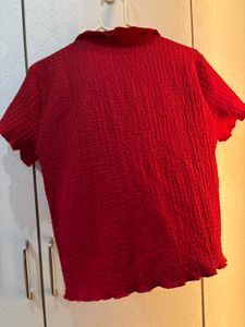 Ruby Crush Textured Top