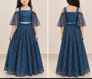 Sparkling Blue Sequined Lehenga Choli