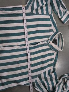 Retro Striped Button-Up Shirt
