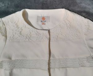 Elegant White Lace Jacket.