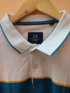 Louis philLippe white  blue cotton T shirt