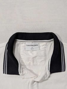 Calvin Klein White Polo Shirt