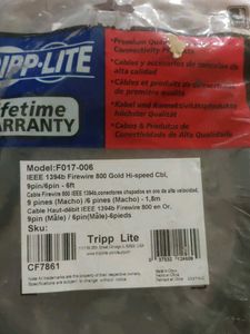 6' IEEE 1394b Firewire 800 G
