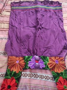 Purple Embroidered Dress
